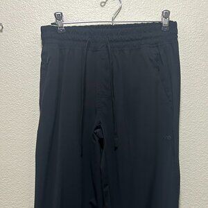 Legends men's black pull on track pants, size small